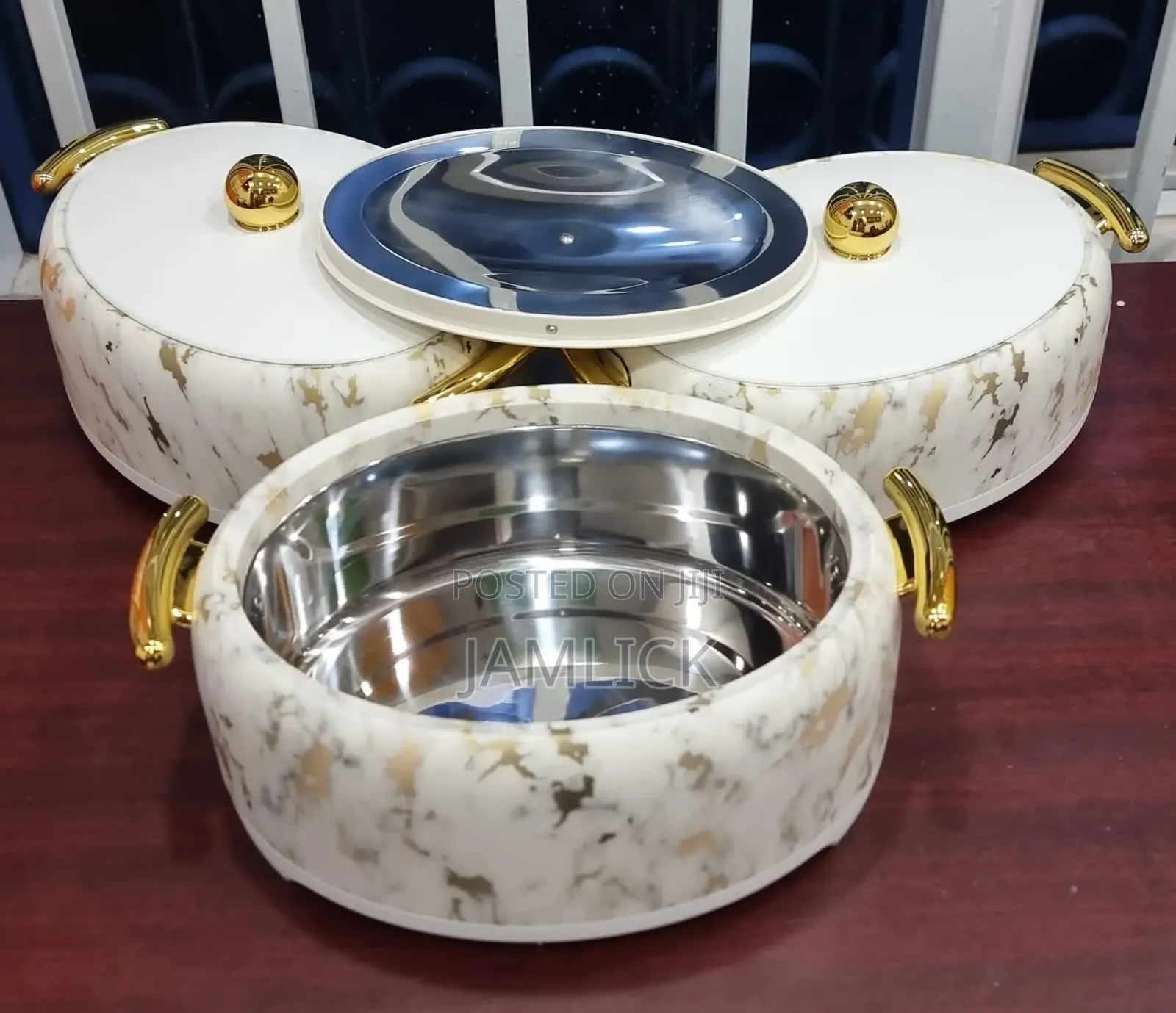Unique Forever Gold Marble Profile Insulated Hotpots - Pm