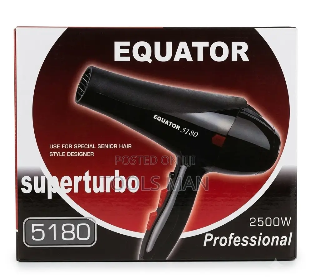 Equator 5180 Superturbo Professional Hair Blow Dryer -2500w Heavy Duty
