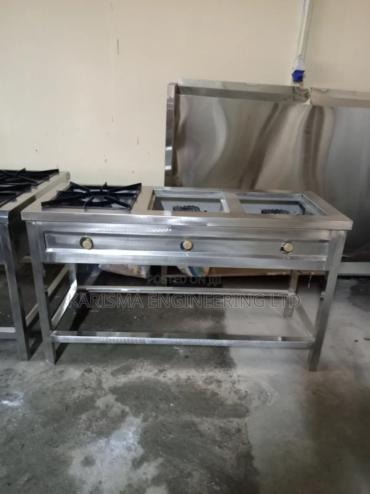 Stainless Steel Commercial Three-Burner Gas Cooker