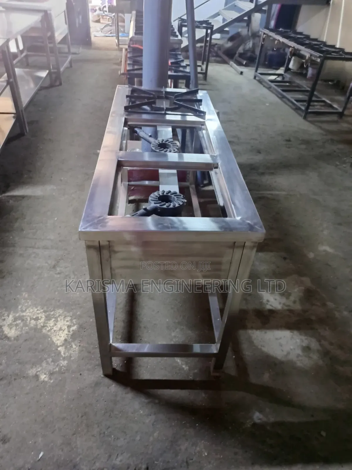 Locally Fabricated Stainless Steel Commercial Gas Burner Jiko.
