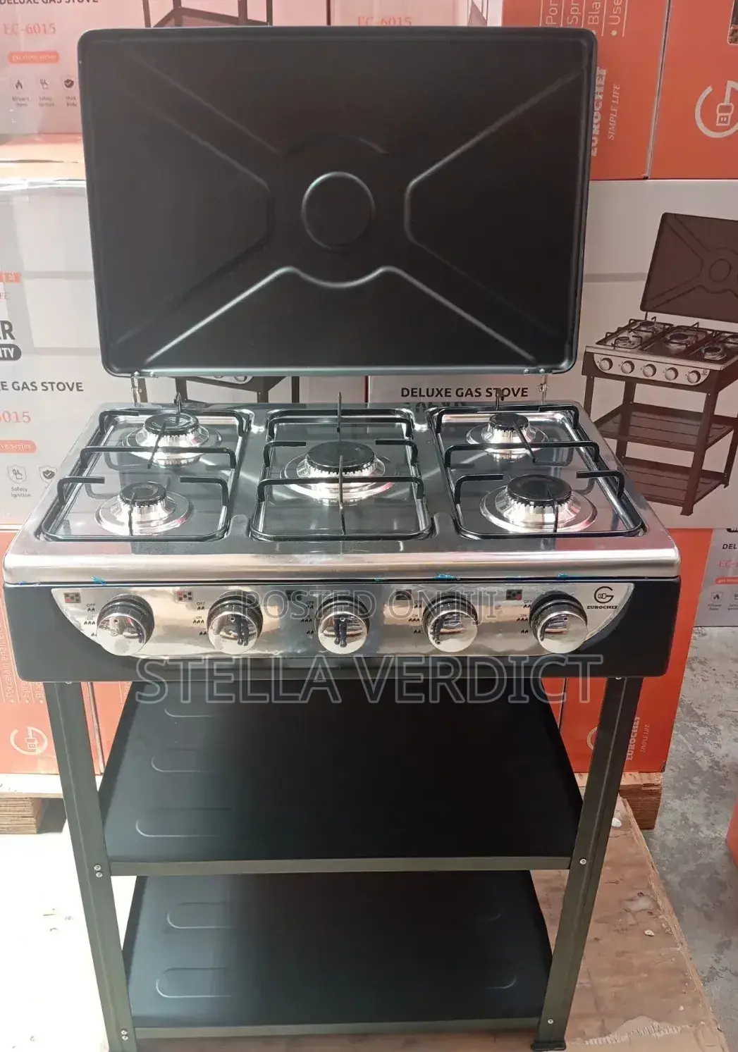  
Eurochef 5 Burner Standing Cooker With