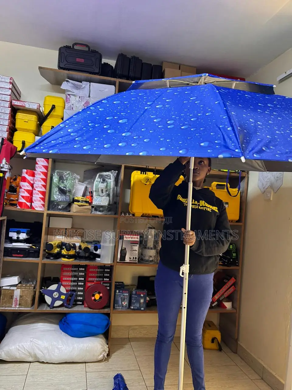 Wind Resistant Survey Umbrella for Outdoor Use