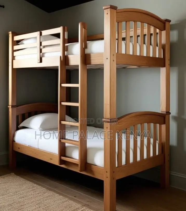 Double Decker: Durable Solid Wood Double Bunk Bed