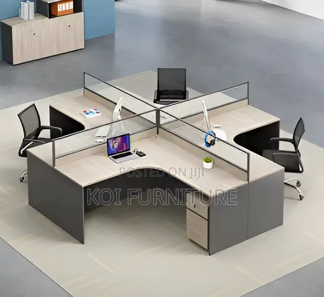 Office Workstation : K91k 4-way Curved Office Workstation