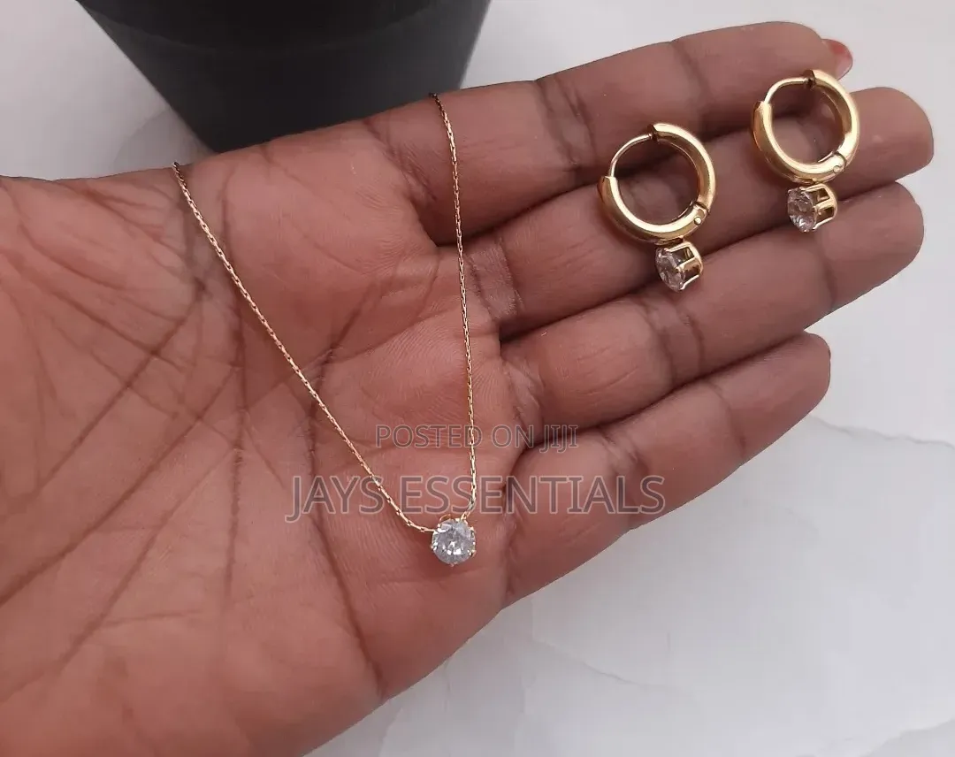 Stainless Steel Necklace and Earrings Set