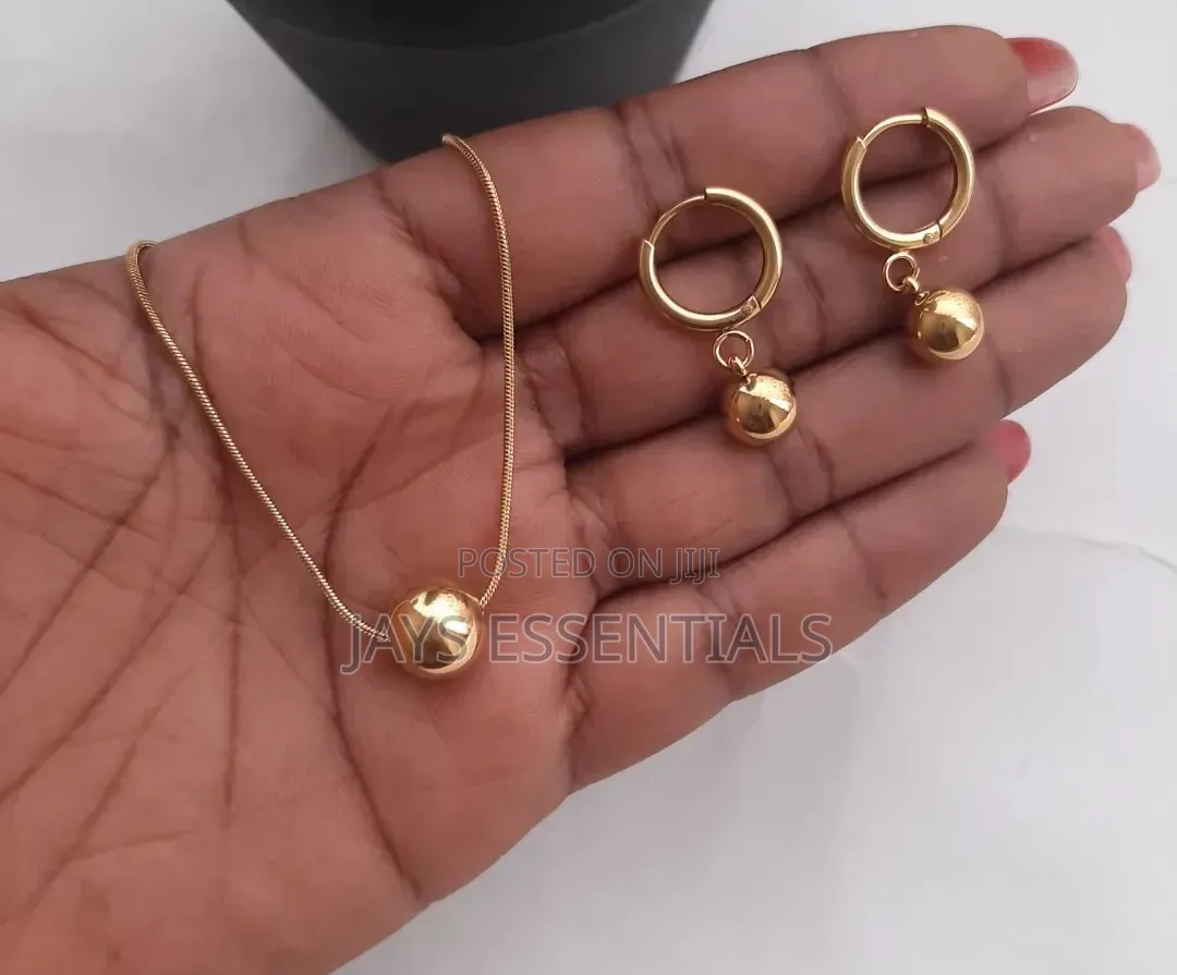 Stainless Steel Necklace and Earrings Set