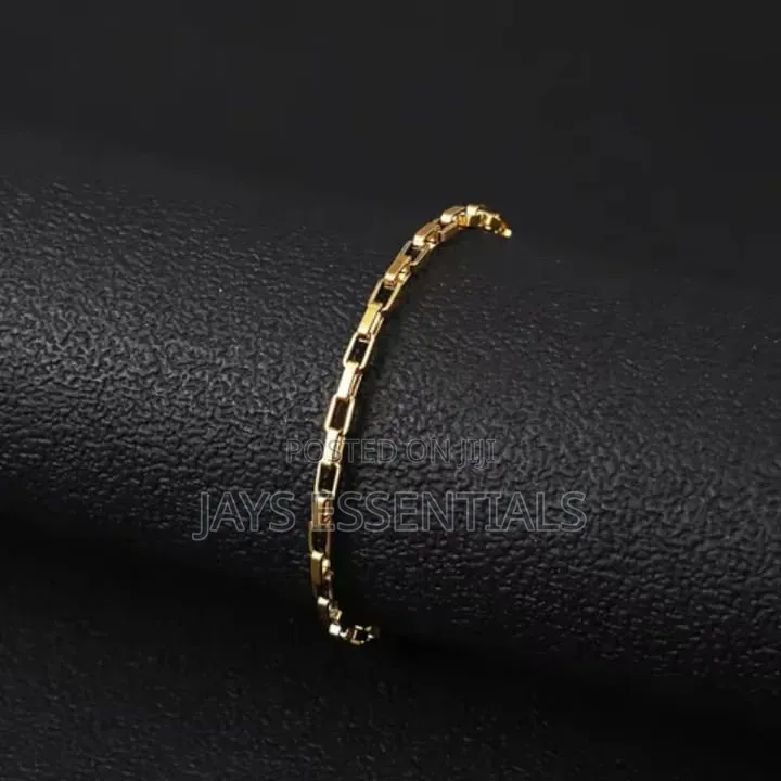Minimalist, Gold-tone, Stainless Steel Bracelets.