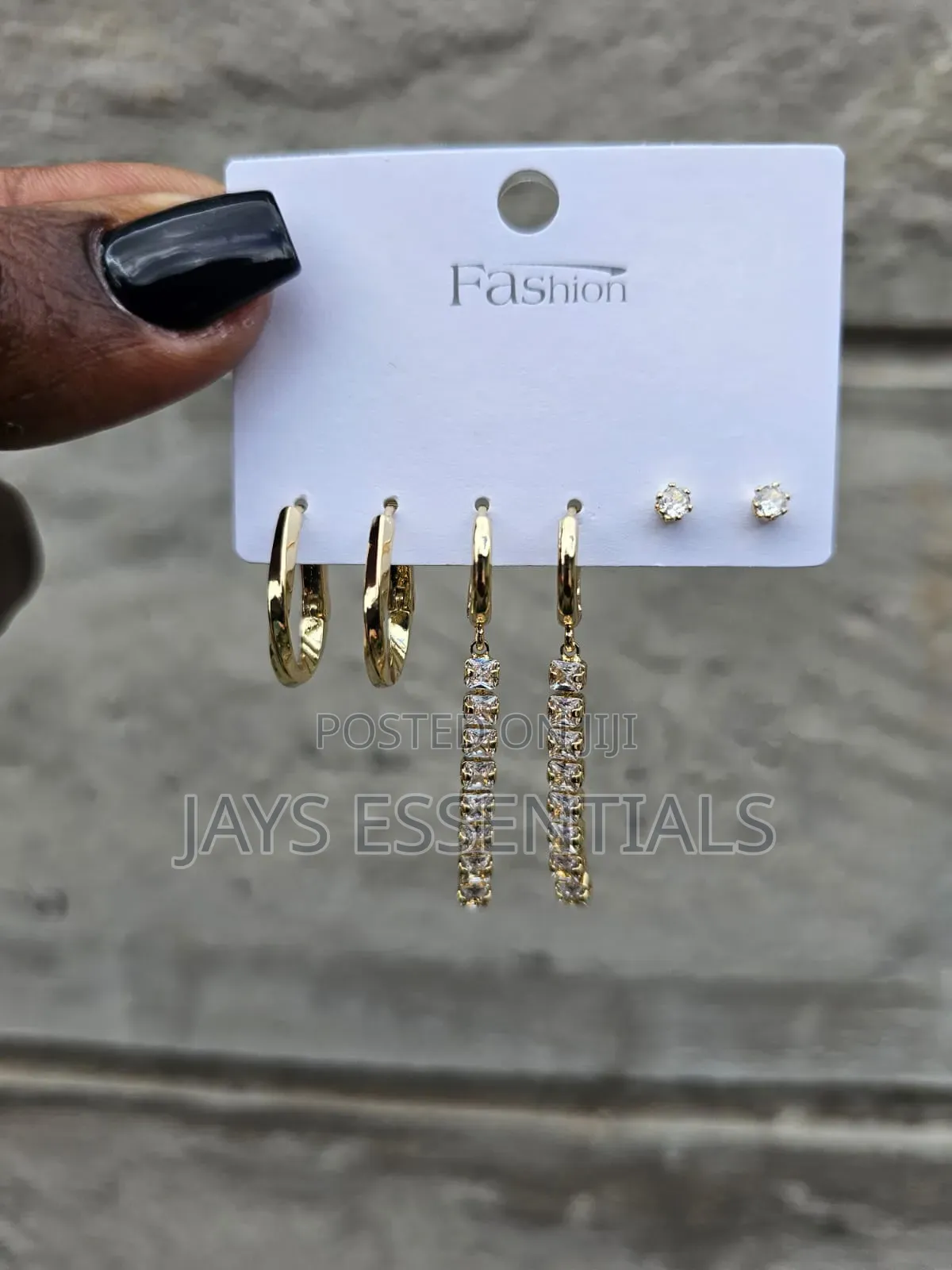 Minimalist Gold Stud Earrings Set