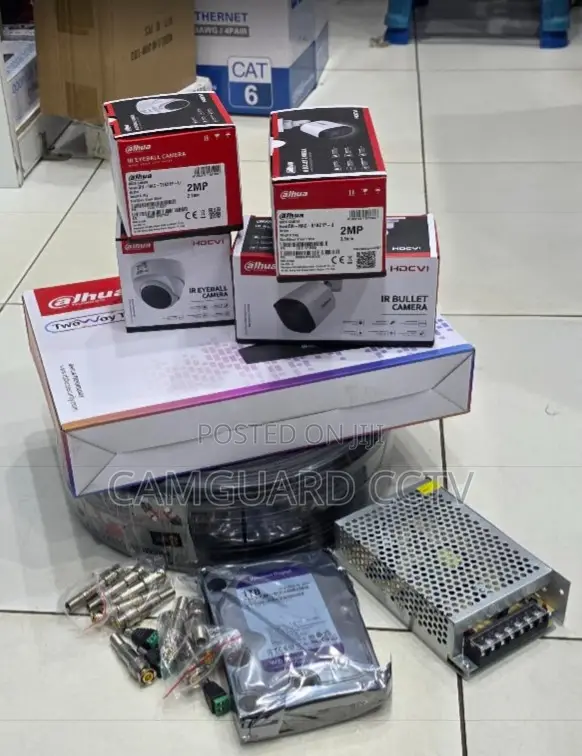 Dahua Complete CCTV Kit 4 Cameras DVR 500gb HDD Accessories