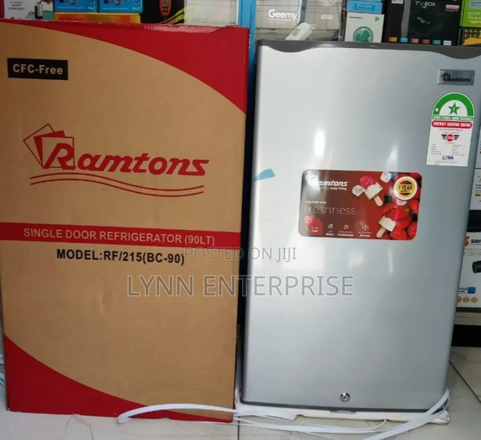 *Ramtons Single Door Fridge 90litres Rf 215