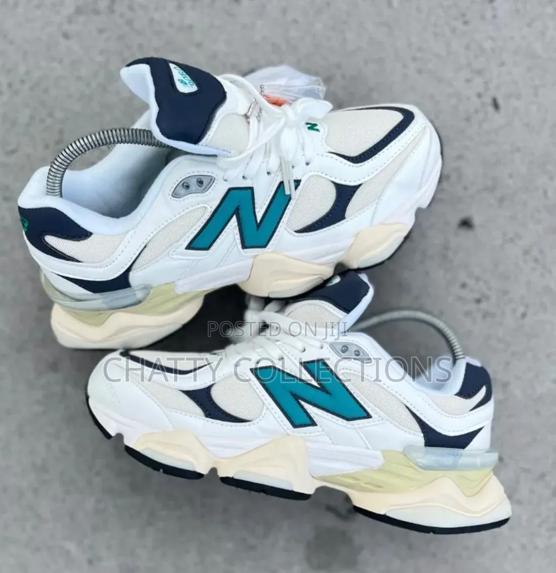 White and Blue Spot New Balance 9060s Size 36 to 45