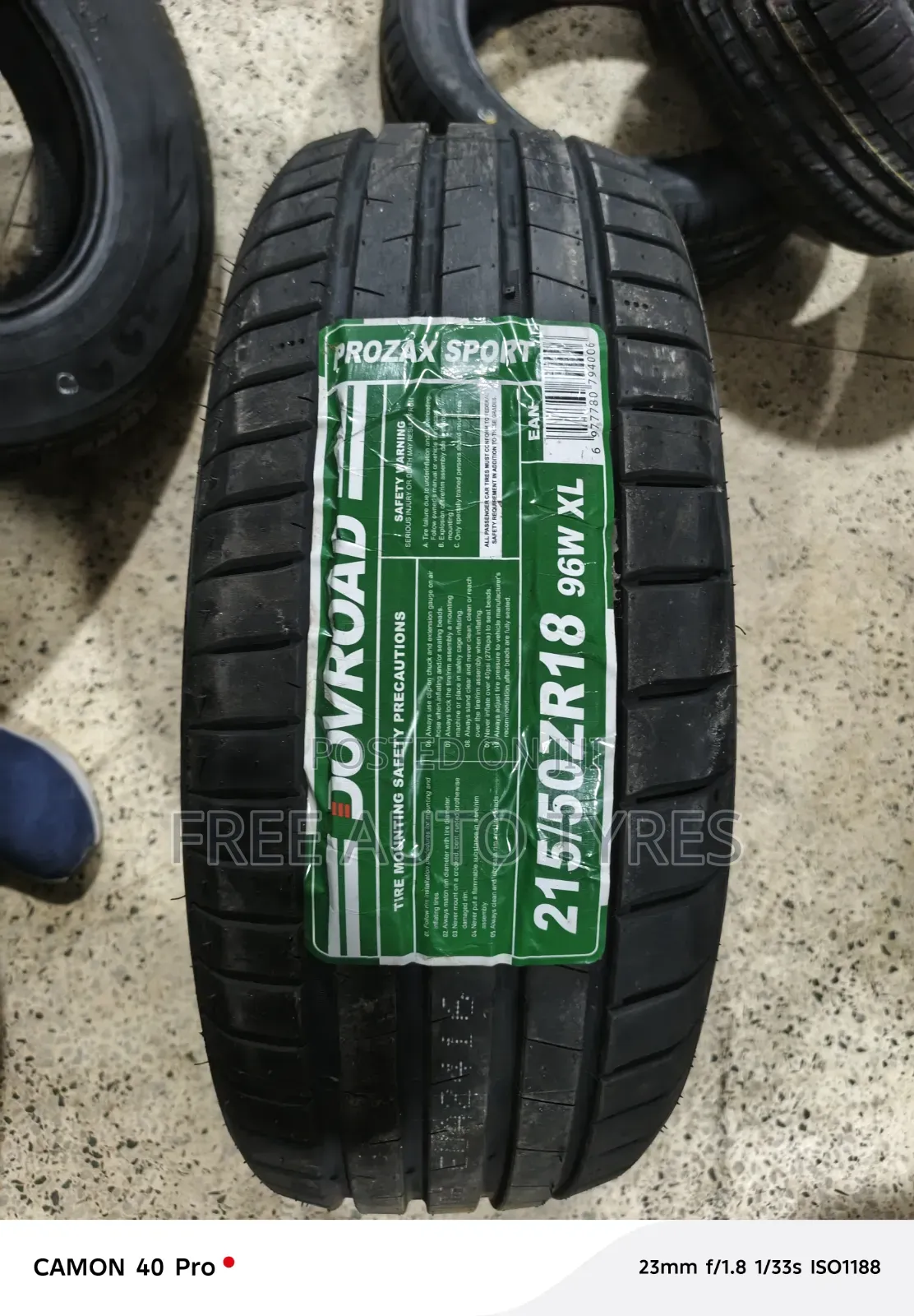 215/50zr18 Prozax Sport