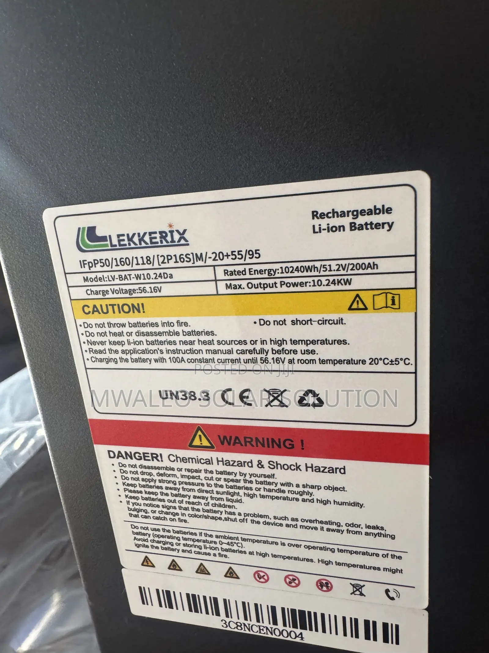 10.24kw 51.2v 200ah Lithium Battery