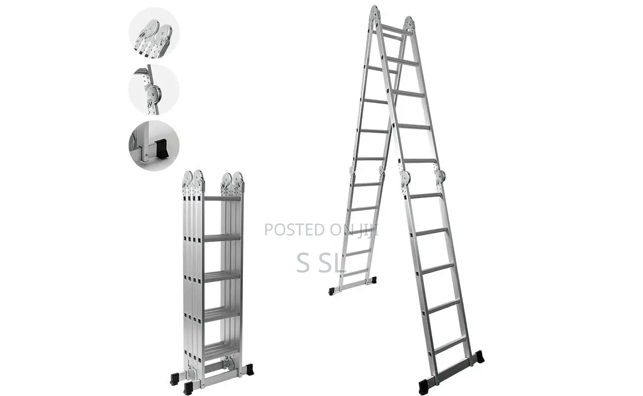 Heavy Duty Aluminium Multi-Purpose Extension Ladder - 4 X 5
