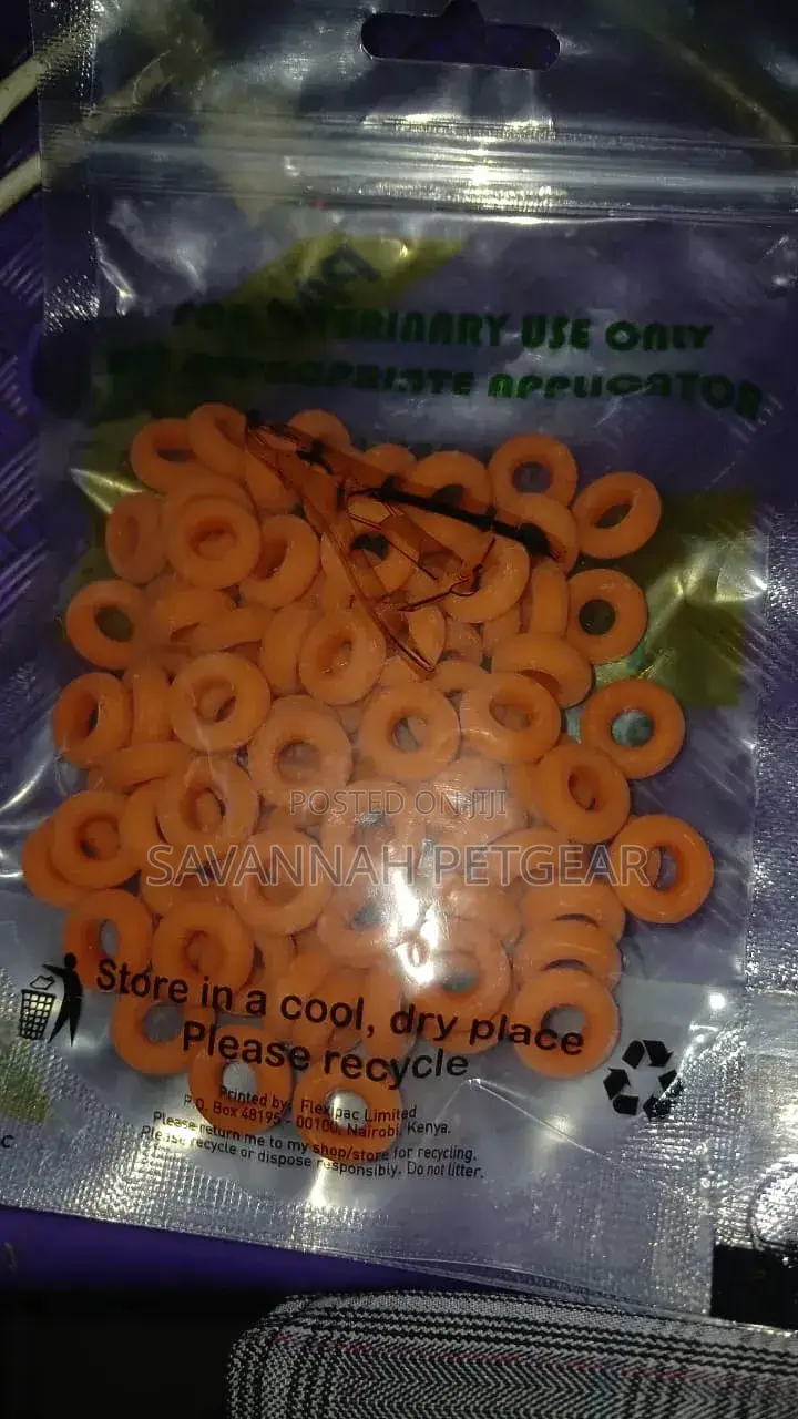 Veterinary Rubber Castration Rings for Bloodless Castration Tail Dock
