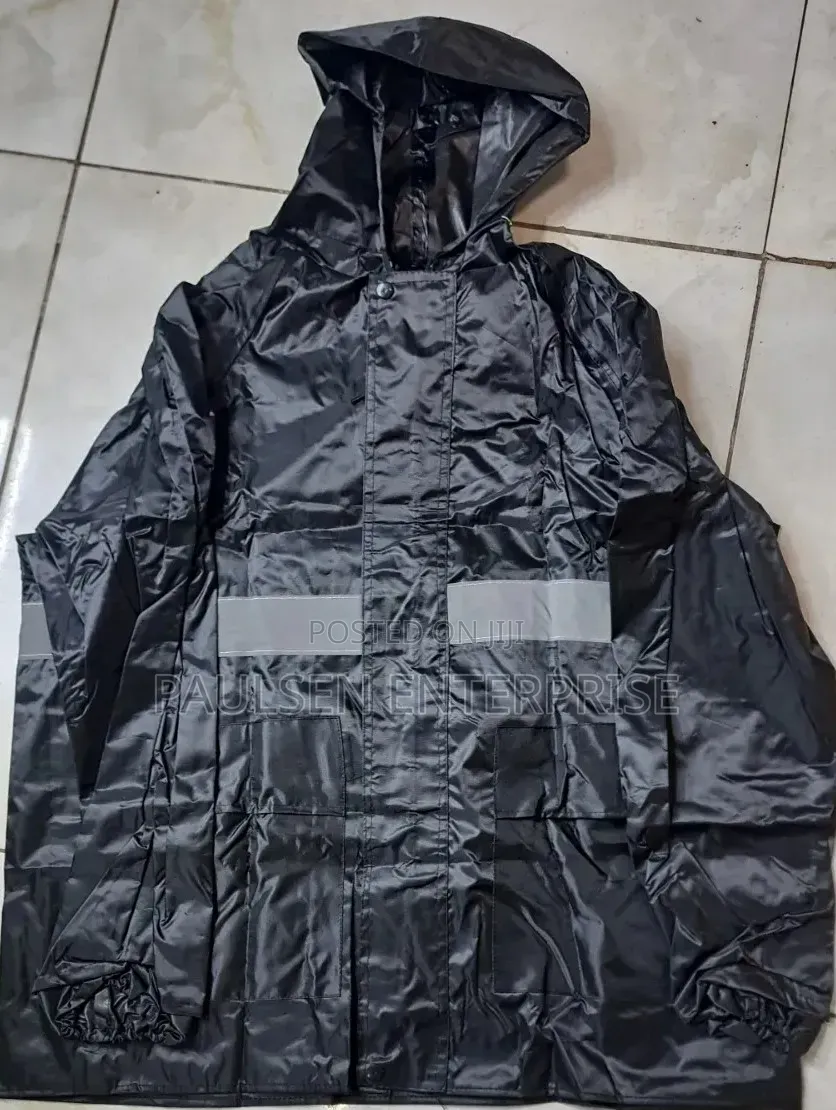 All Weather Black Rain Coat Suit