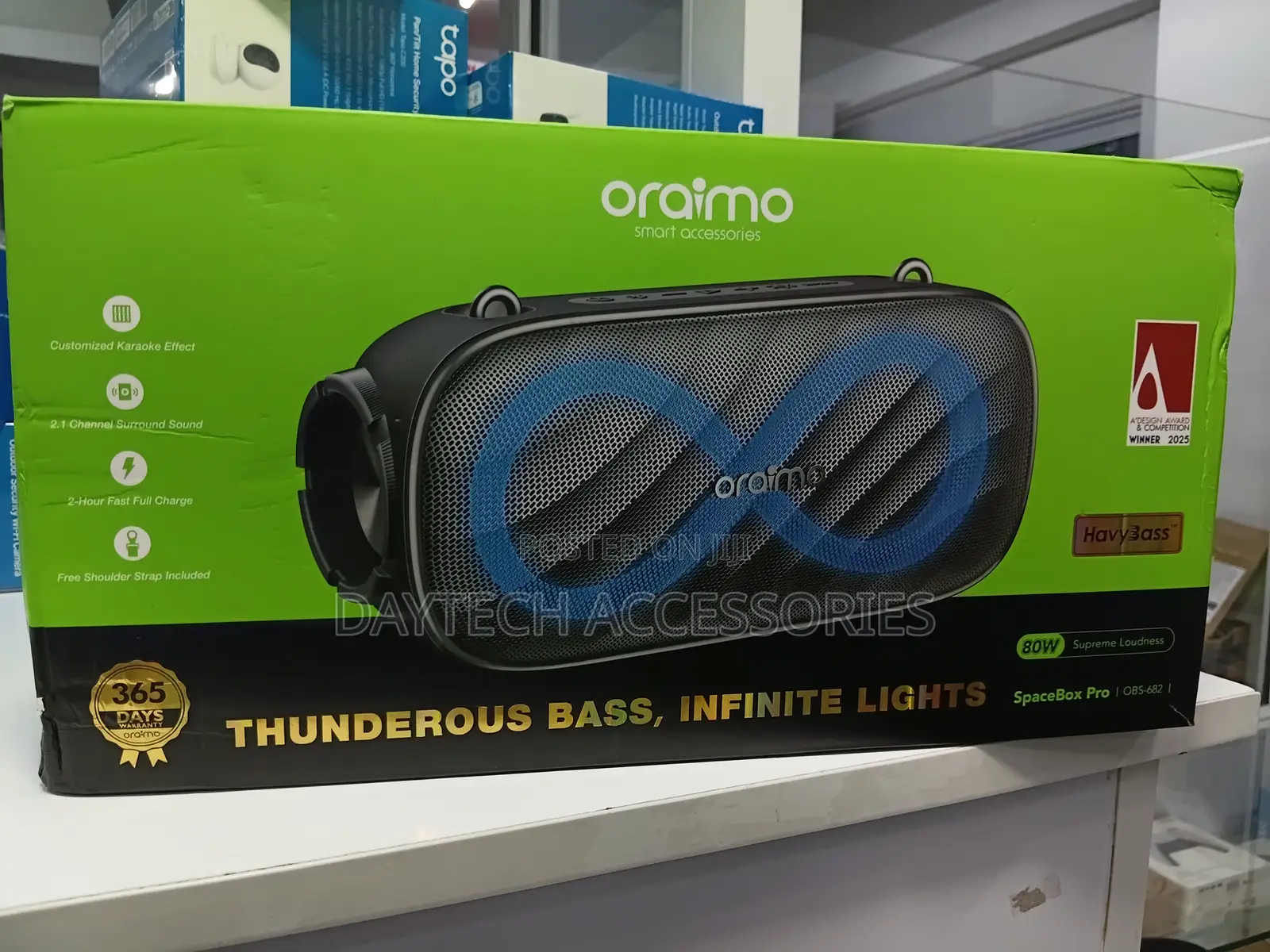 Oraimo Speaker Spacebox Pro 5000mah 80w - Black