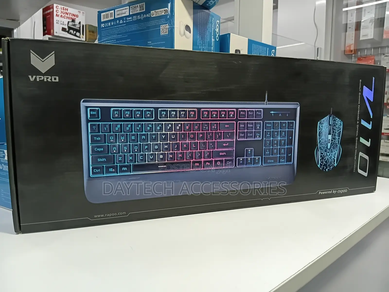 Rapoo V110-B RGB Gaming Mouse Keyboard Set - Black