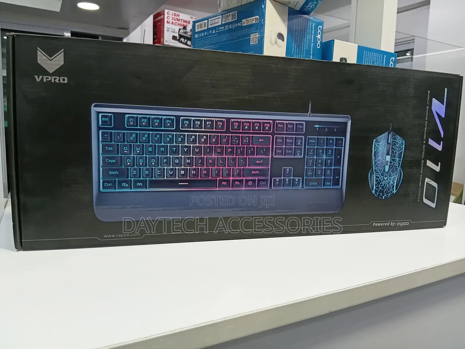 Rapoo V110-B RGB Gaming Mouse Keyboard Set - Black