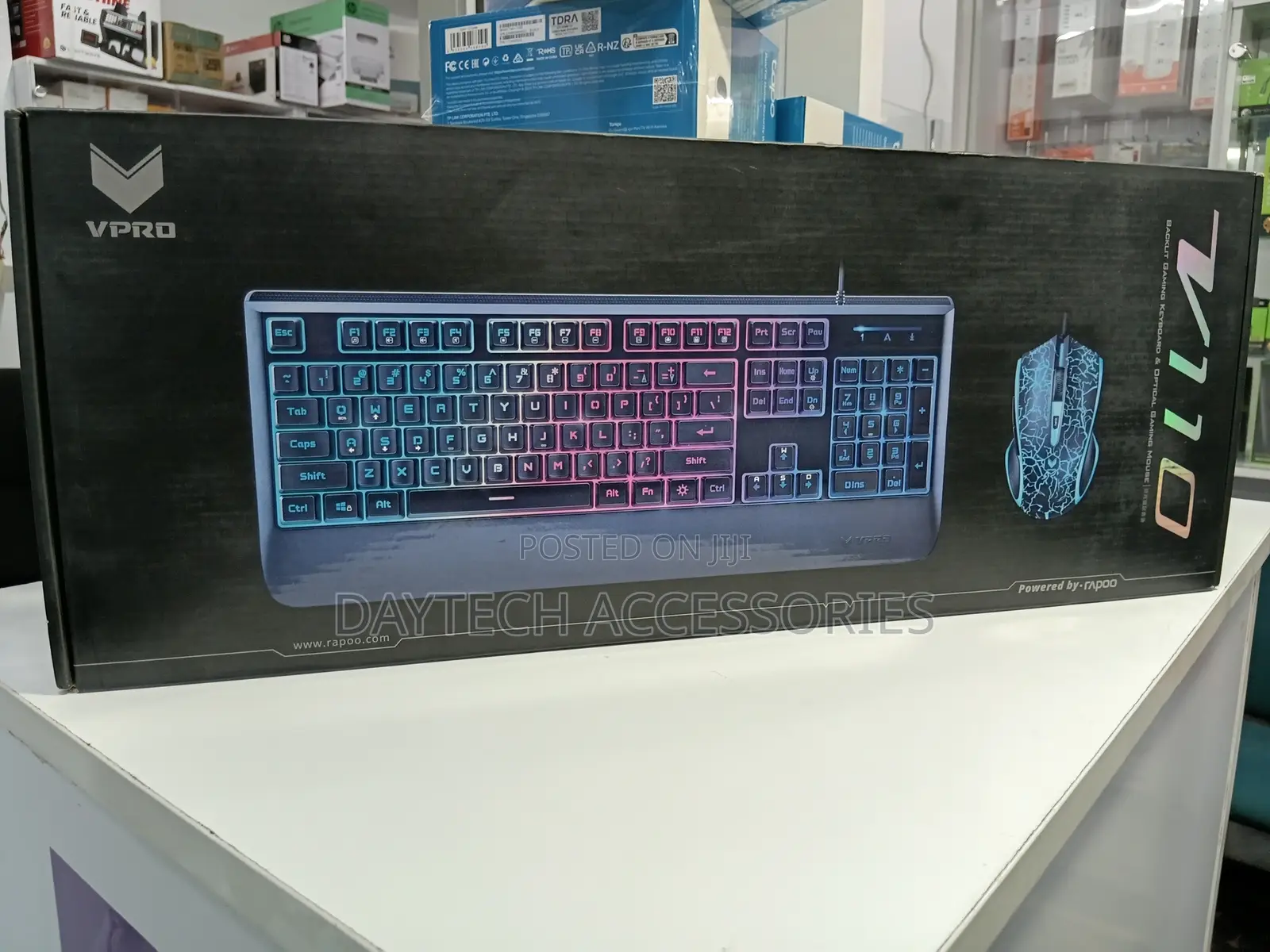 Rapoo V110-B RGB Gaming Mouse Keyboard Set - Black