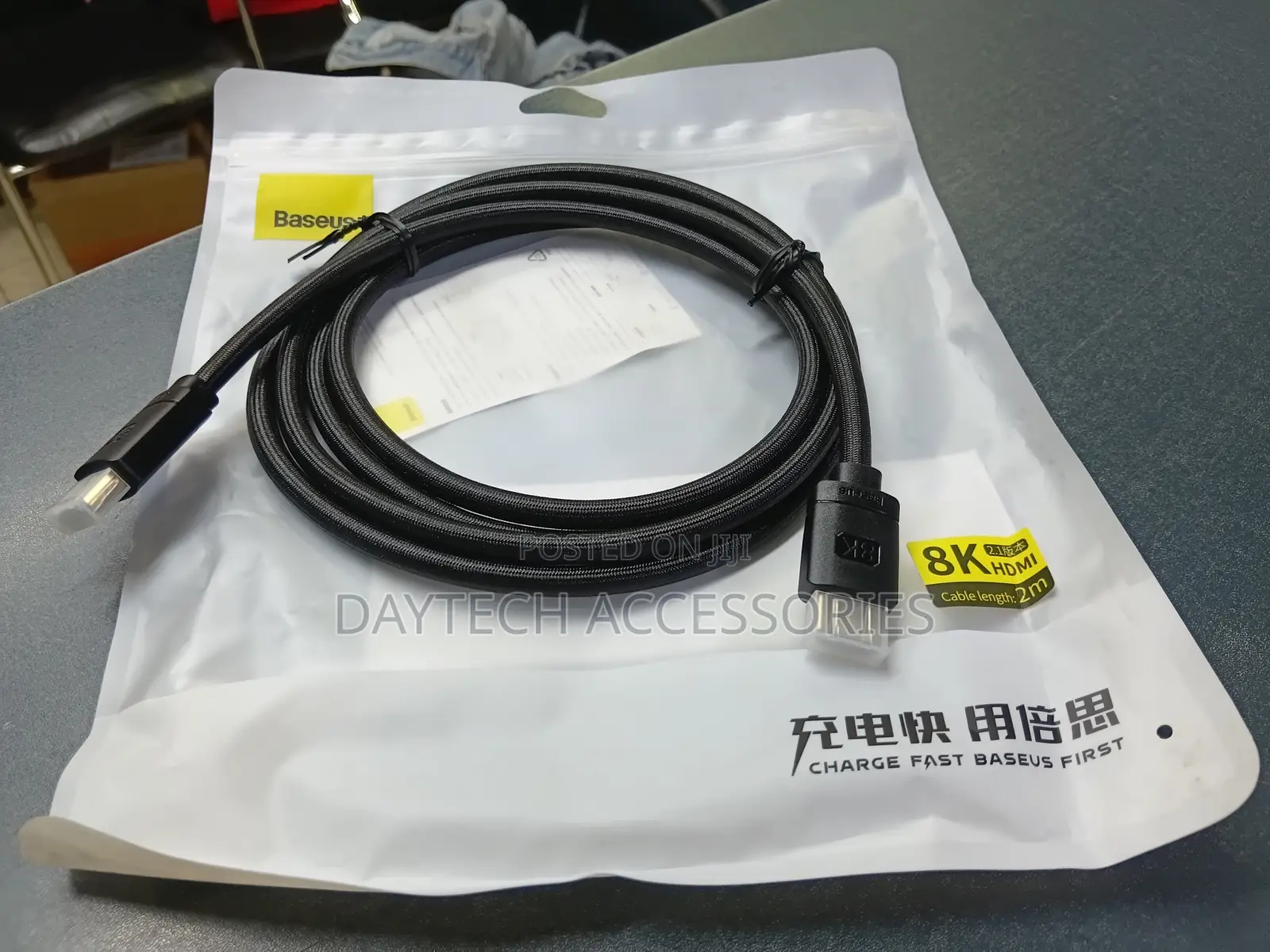 Baseus Hdmi Cable 2m - High-Speed Supports 48gbps - Black