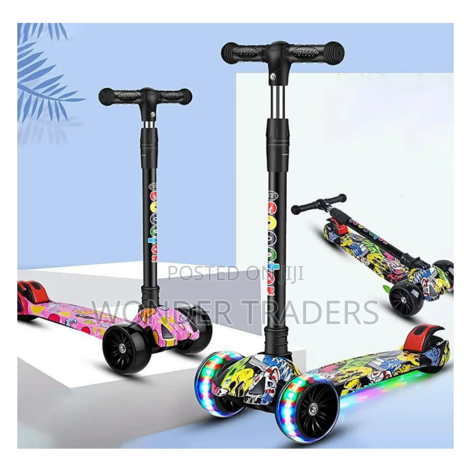 Graffiti Scooter ,Foldable ,Wide Wheels , Wheels Light Up.