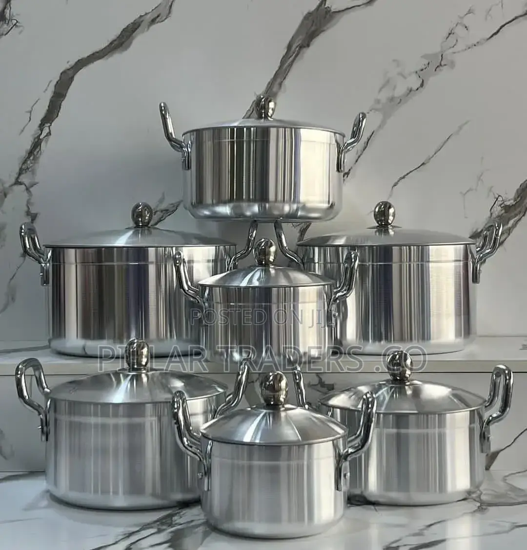 14pcs Stainless Steel Cooking Pot Set