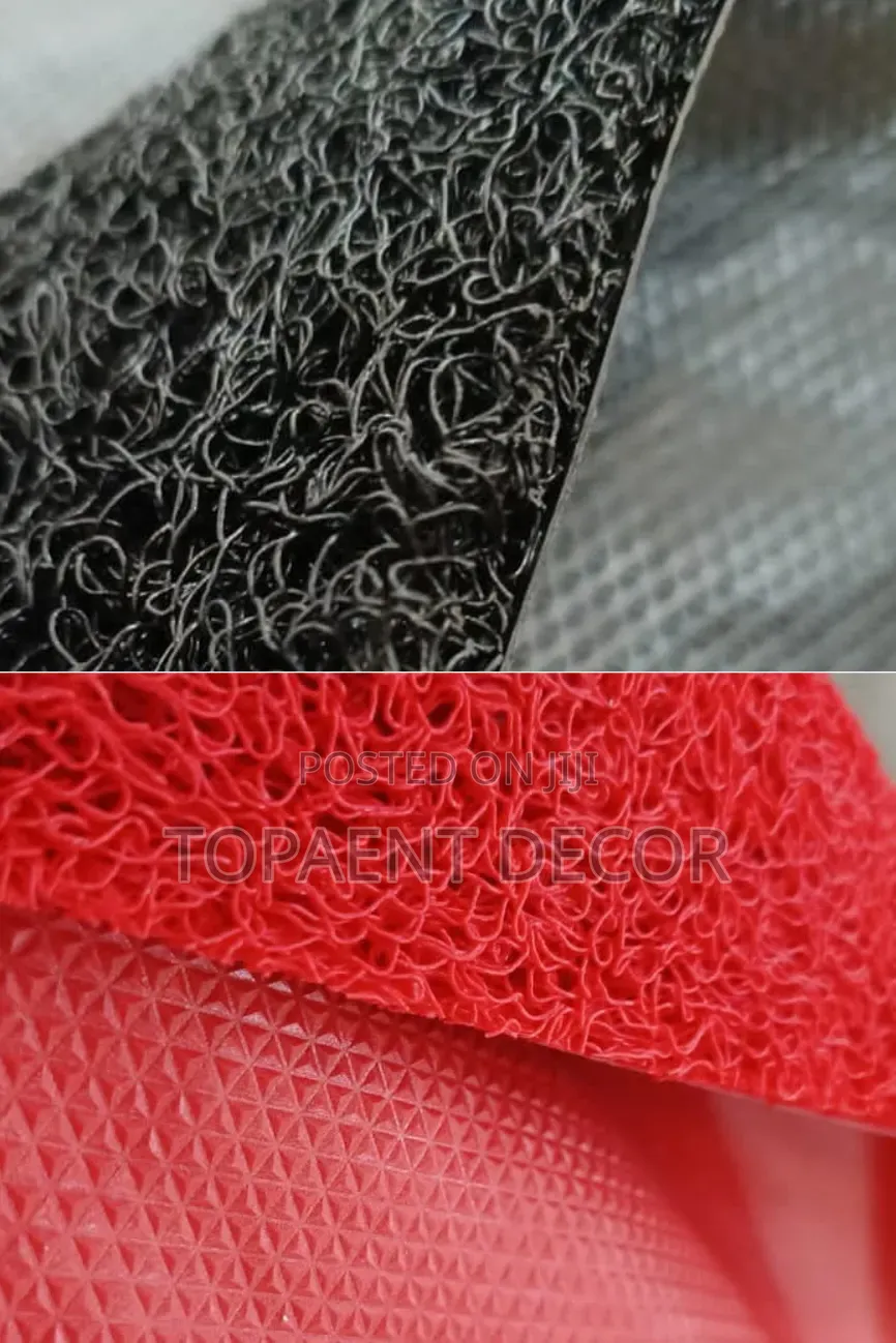 Black and Red Poolside Spaghetti Non Slip Mats