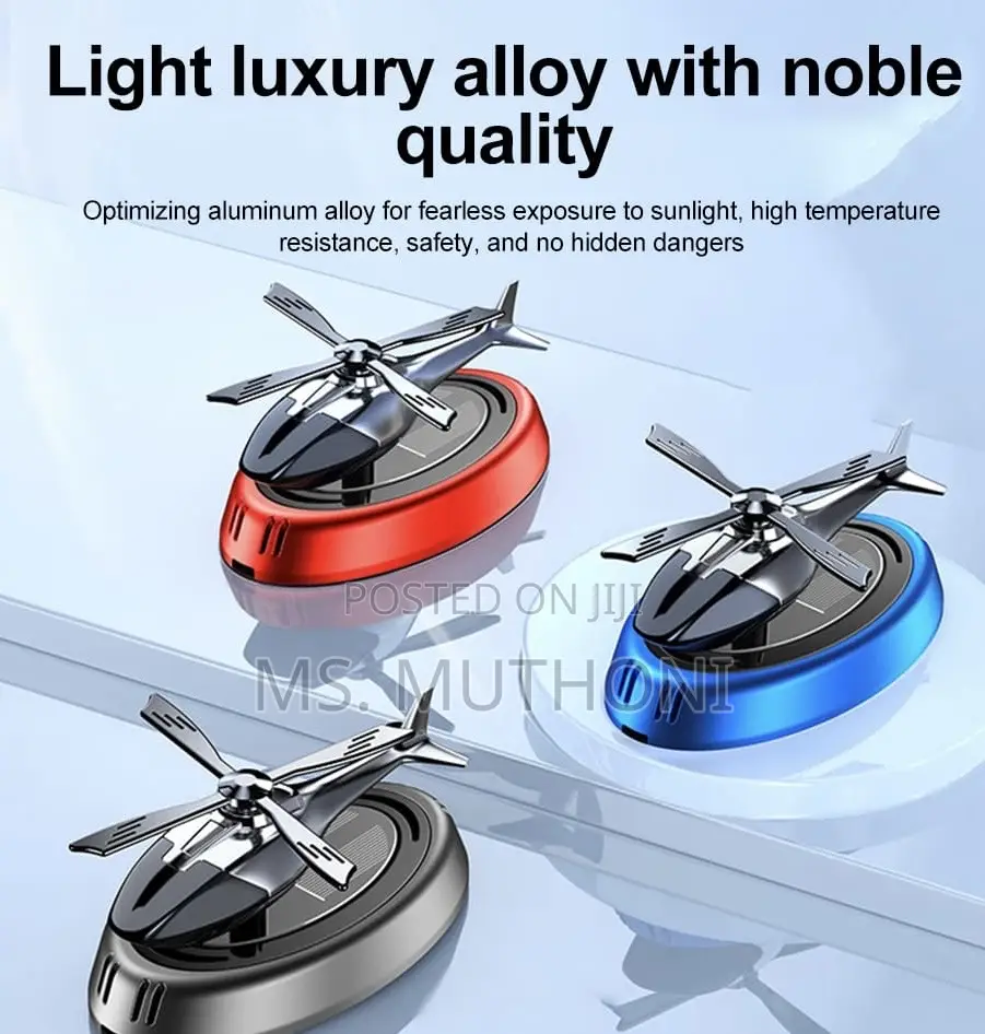 Solar Power Car Freshener Helicopter With Rotating Fan*