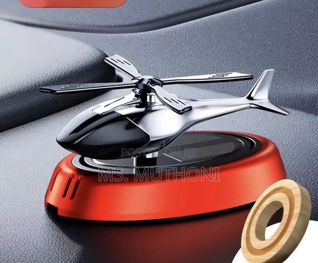Solar Power Car Freshener Helicopter With Rotating Fan*
