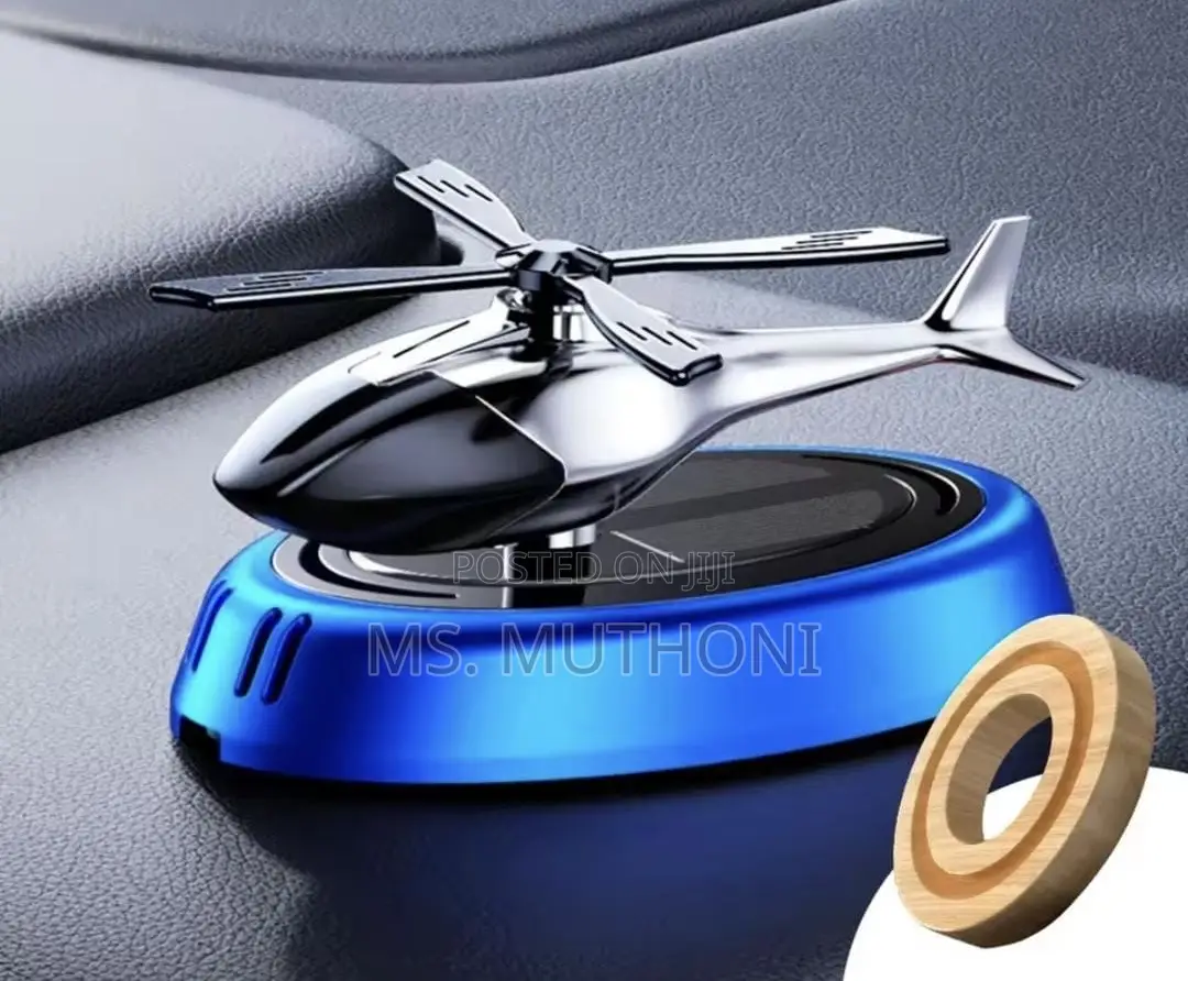 Solar Power Car Freshener Helicopter With Rotating Fan*