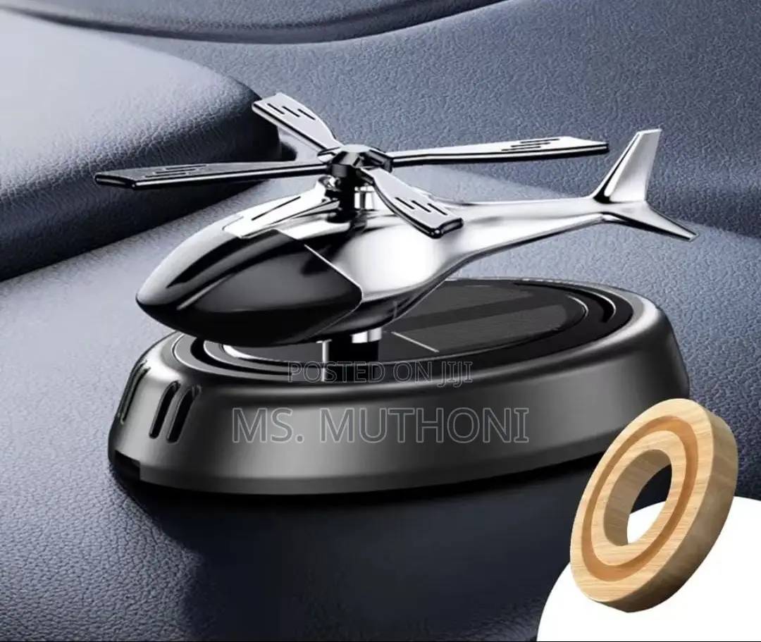 Solar Power Car Freshener Helicopter With Rotating Fan*