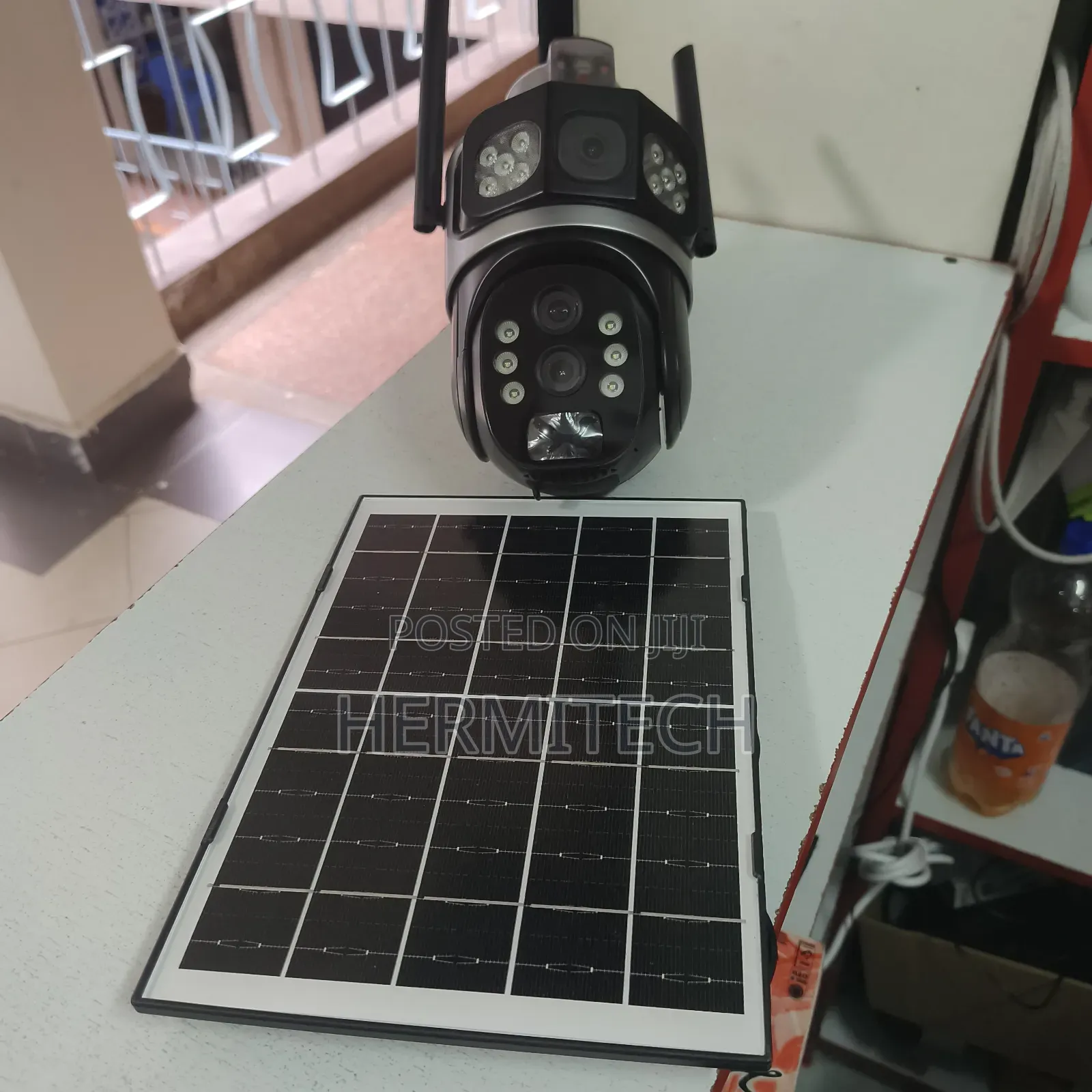 Dual Lens 4g Solar Powered CCTV Camera 10x Optical Zoom