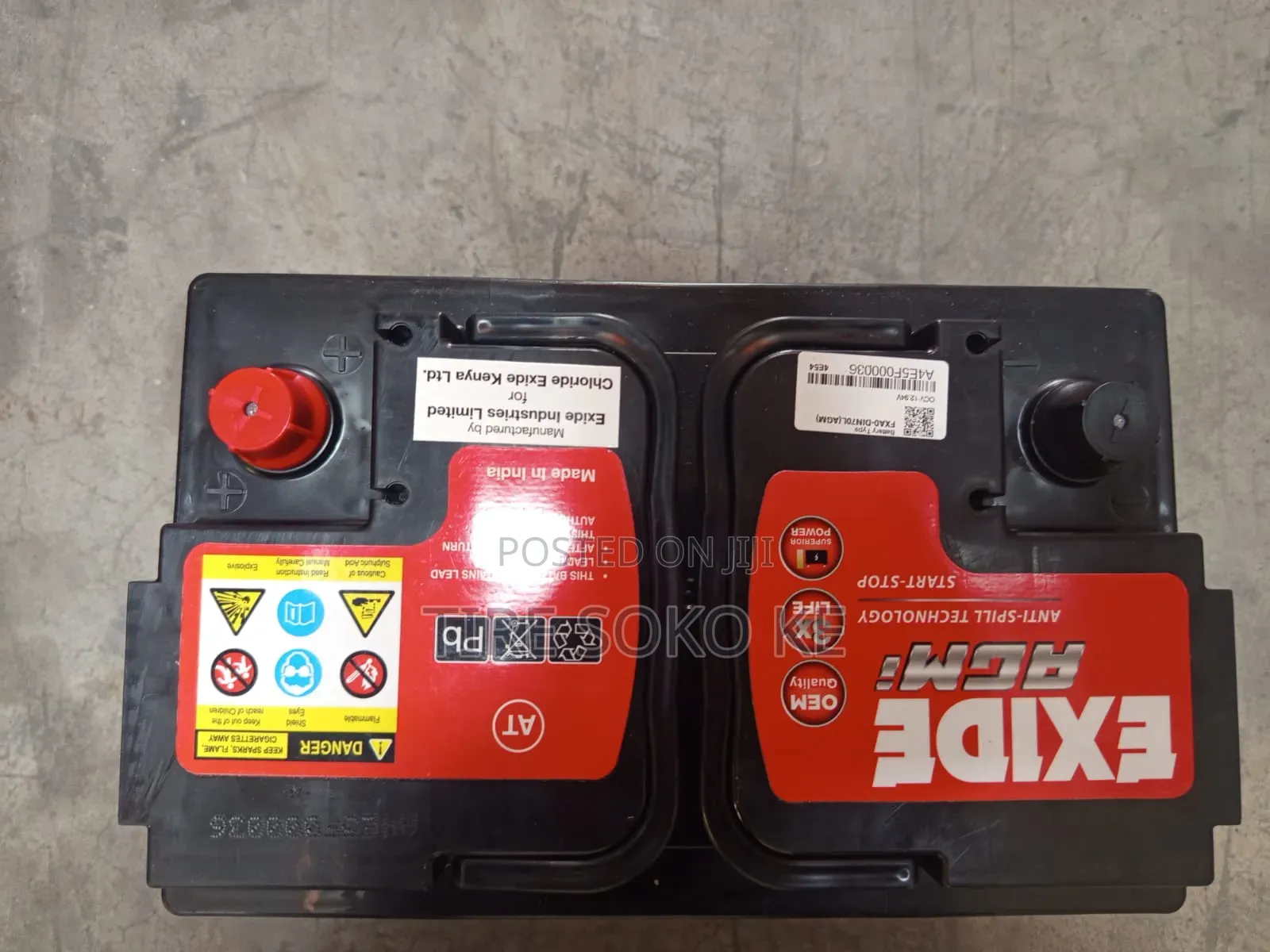 Din 70 A.G.M Exide Battery (Made in India)