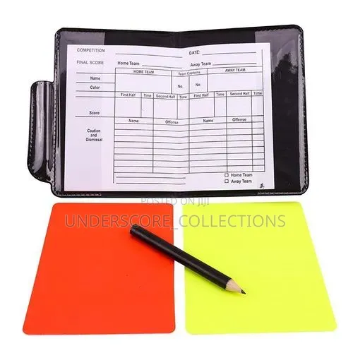 Soccer Referee Wallet Set, Typically With a Black Pu or PVC Wallet