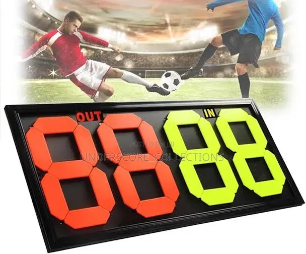 Generic Manual Football Substitution Board With a Double-Sided Frame