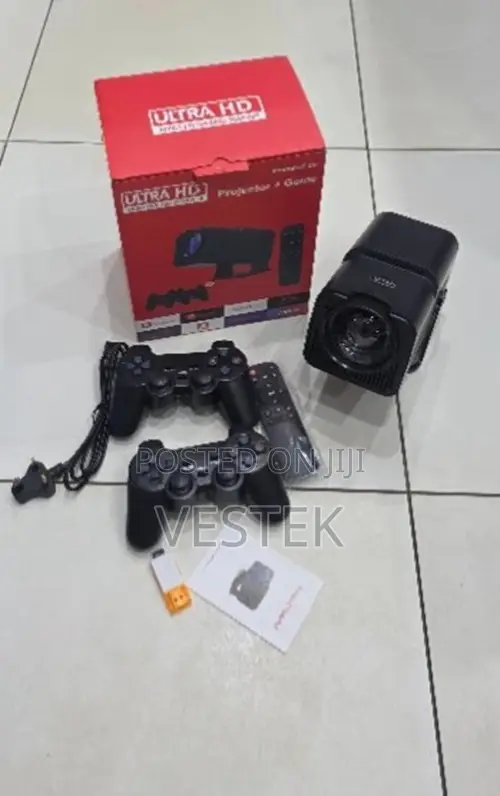 Hy320 Wifi Bluetooth Projector With Classic Games Dual Controllers