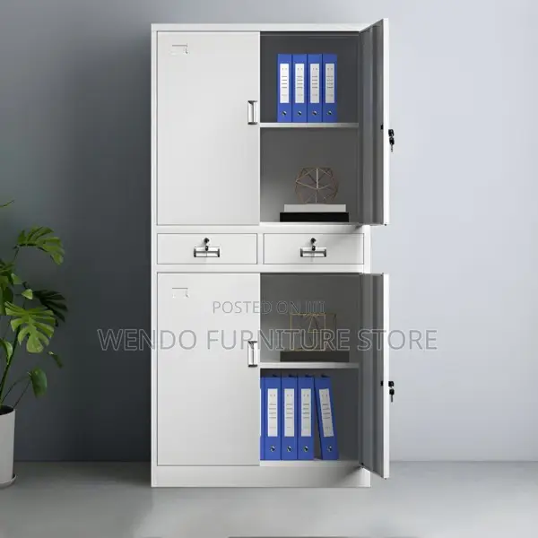 Office Cabinet : Four-Door Metal Office Cabinet