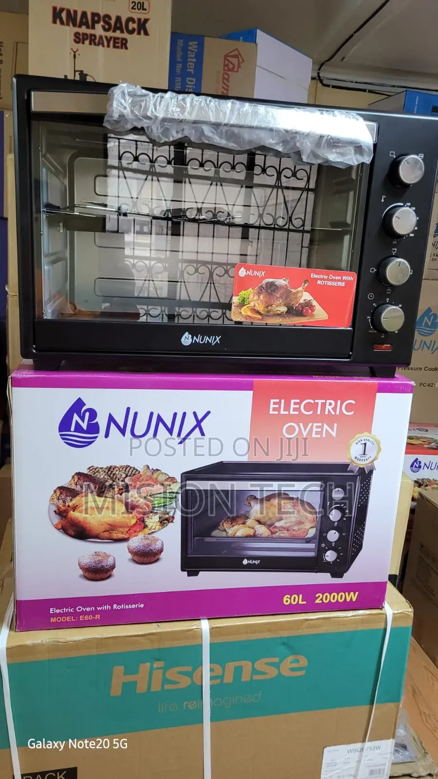 Nunix 60l Electric Oven With Rotisserie 