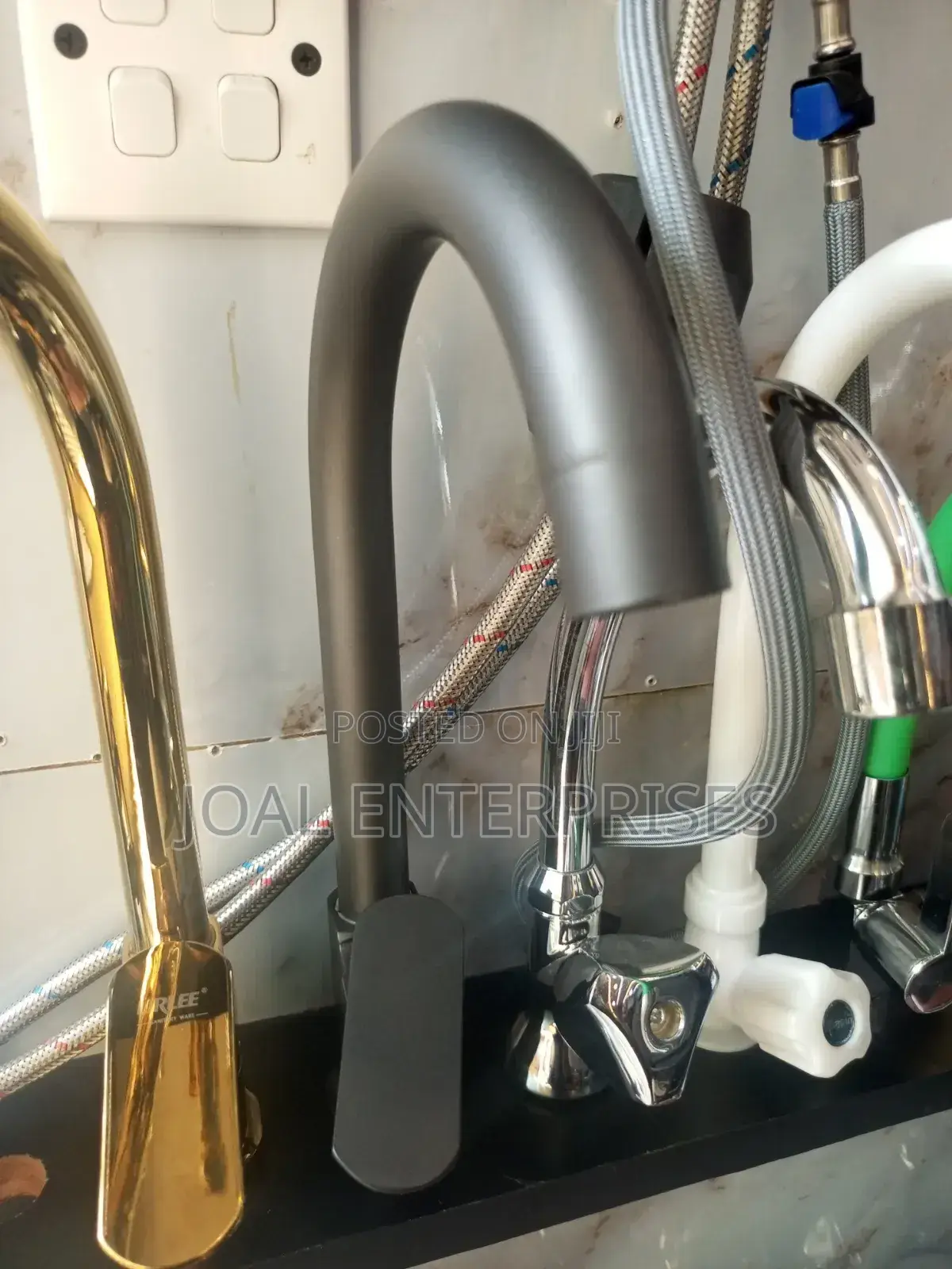 Black Kitchen Pillar Tap