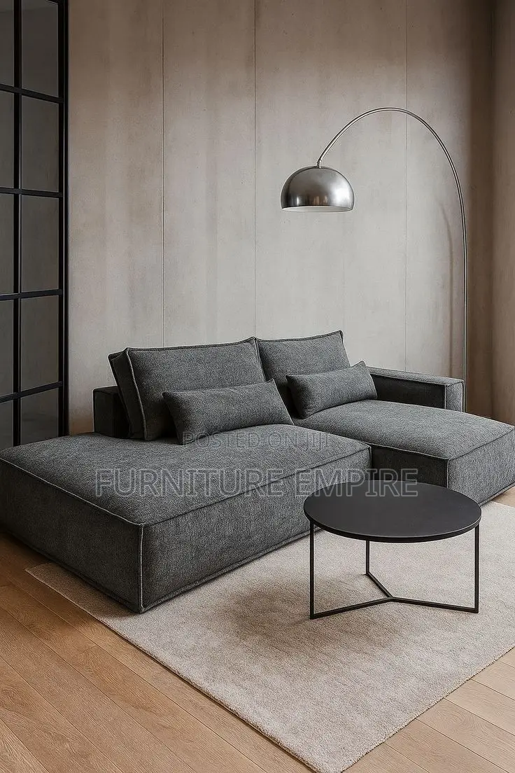Contemporary Dark Grey Sectional Sofa
