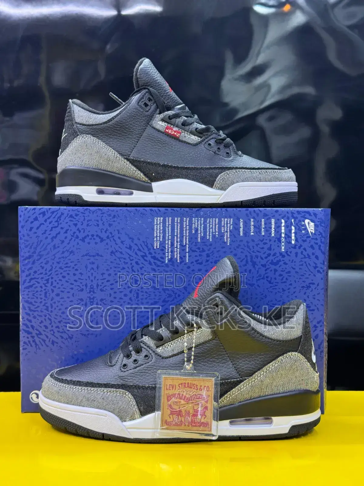 Levi's X Air Jordan 3 Black Denim