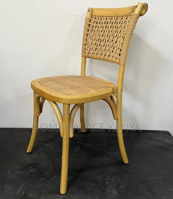 Event Chair: Wooden Dining Chair With Natural Paper Rope Back