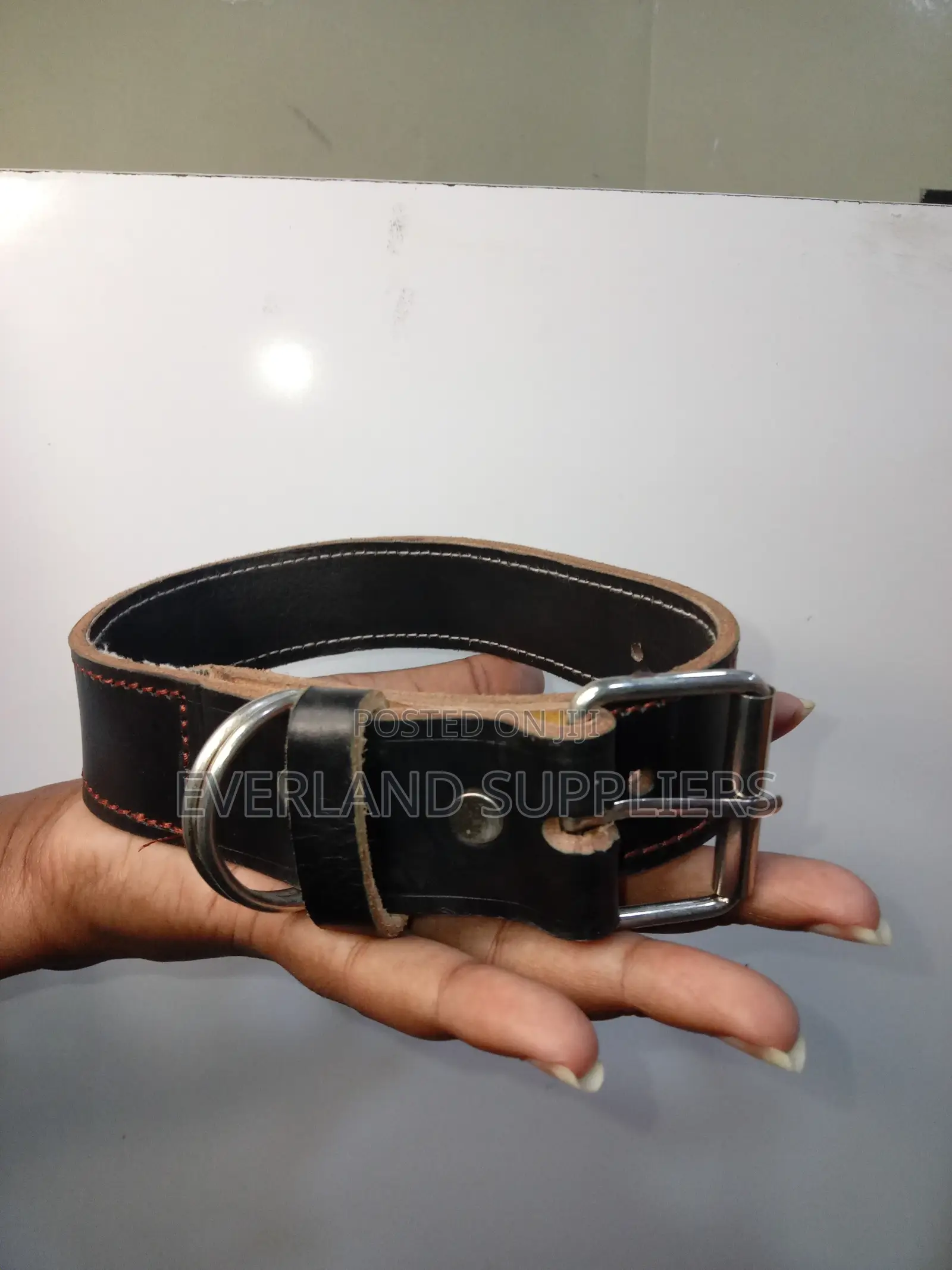 Brown Leather Dog Collar