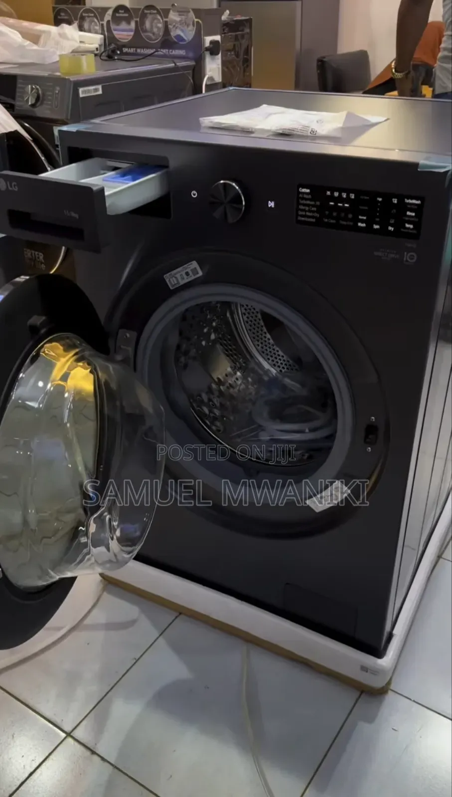 Lg 15/8 Kg Front Load Washer and Dryer Full Automatic Essence Graphite