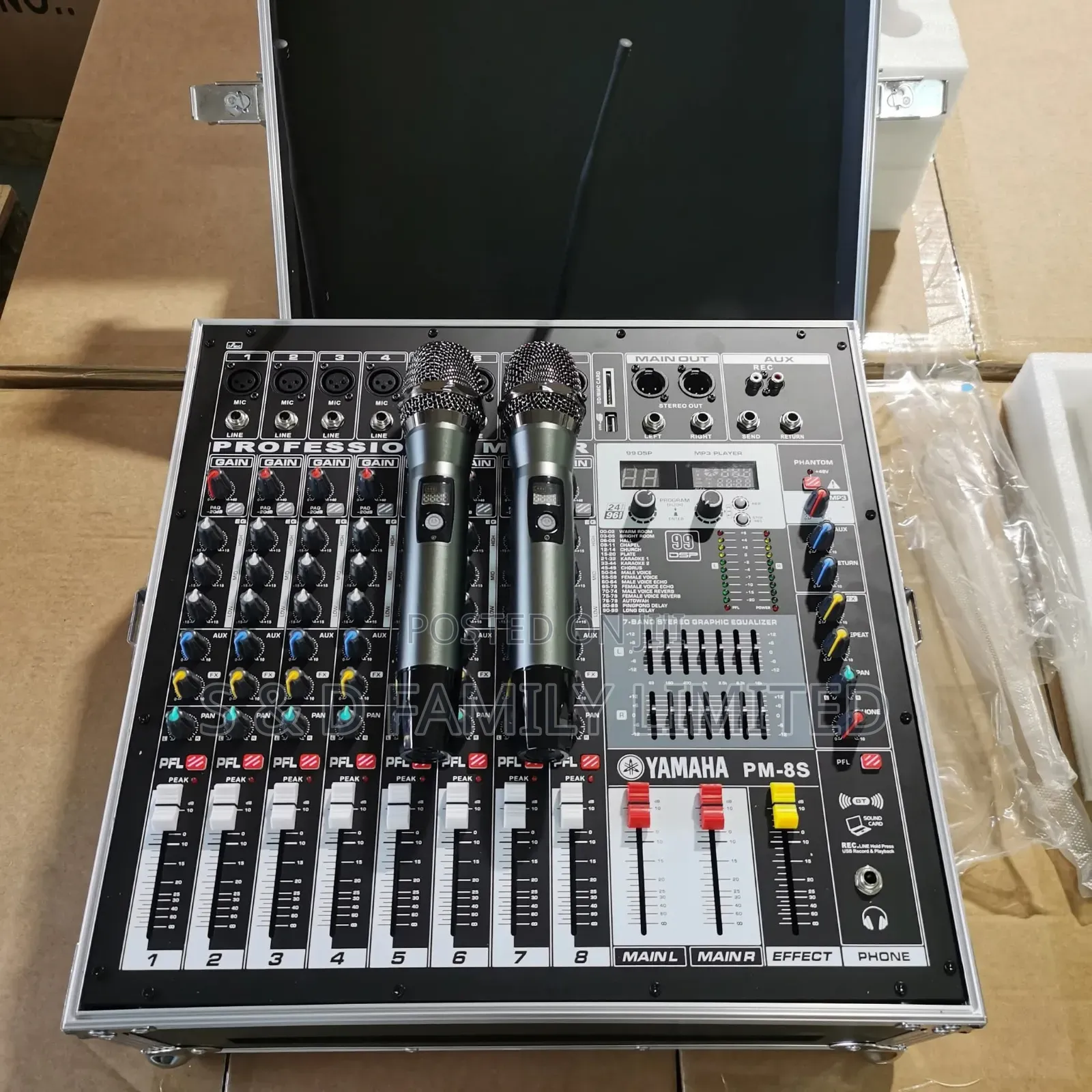 Yamaha Pm-8s 8 Channels Briefcase Mixer With Wireless Microphone