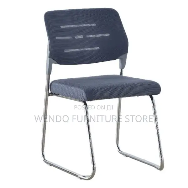 Office Chair : Black Armless Visitor Office Chair