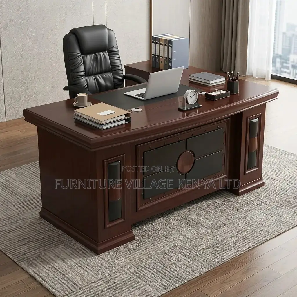 1600mm Mahogany Imported Boss L-Shape Table
