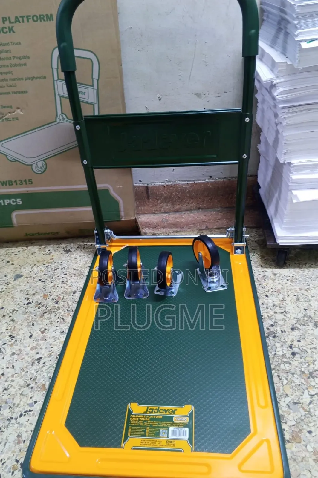 Jadever 150 Kg Foldable Platform Trolley/ Hand Truck