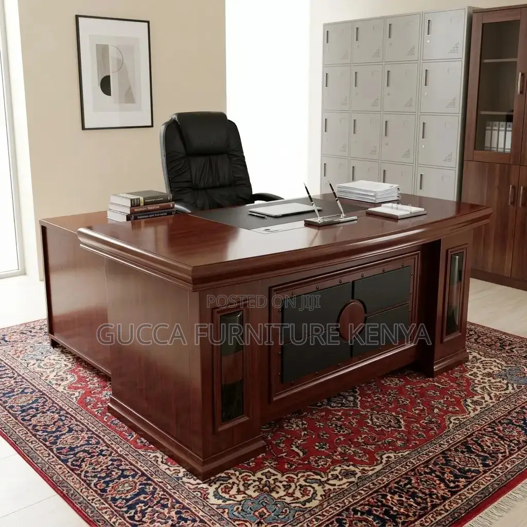 1800mm Executive Mahogany Boss L-Desk